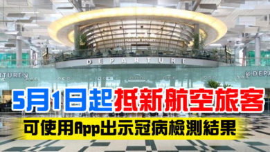 Photo of 5月1日起抵新航空旅客 可使用App出示冠病檢測結果