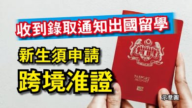 Photo of 收到錄取通知出國留學  新生須申請跨境准證