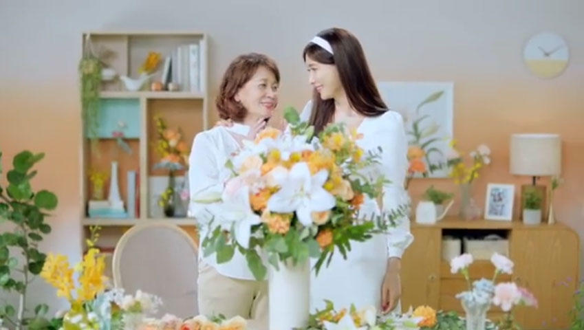 林志玲2019年和媽媽一起拍廣告