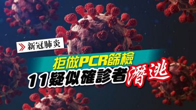 Photo of 拒做PCR篩檢 11疑似確診者潛逃