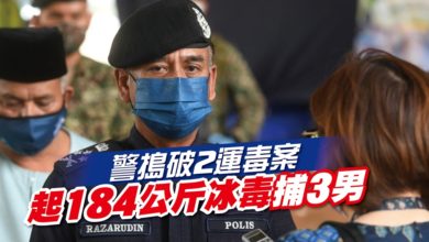 Photo of 警搗破2運毒案 起184公斤冰毒捕3男