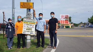 Photo of 威中路口交通仍擁塞 准左轉告示牌成效差