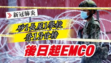 Photo of 砂1長屋1學校 登13甘榜 後日起EMCO