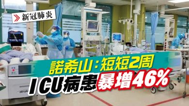 Photo of 諾希山：短短2周 ICU病患暴增46%