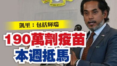 Photo of 凱里：包括輝瑞  190萬劑疫苗本周抵馬