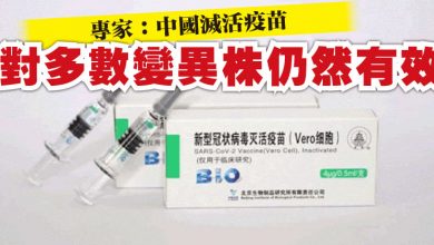Photo of 專家：中國滅活疫苗 對多數變異株仍然有效