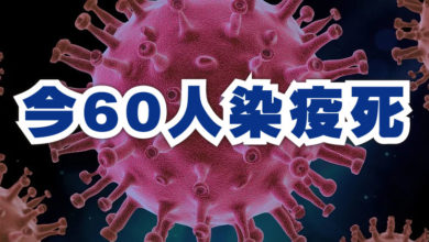 Photo of 今60人染疫死