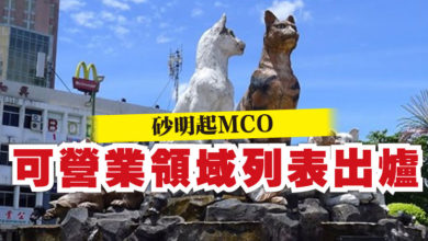 Photo of 砂明起MCO 可營業領域列表出爐