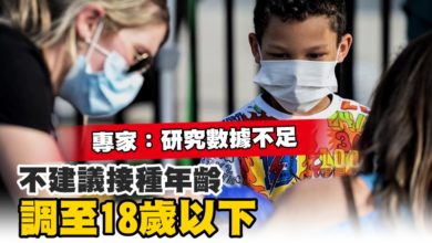 Photo of 專家：研究數據不足 不建議接種年齡調至18歲以下