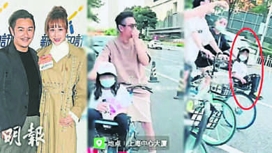 Photo of 陳浩民 女兒違法坐腳車籃