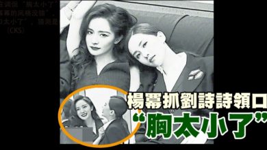 Photo of 楊冪抓劉詩詩領口“胸太小了”