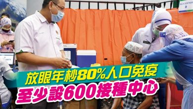 Photo of 放眼年杪80%人口免疫 至少設600接種中心