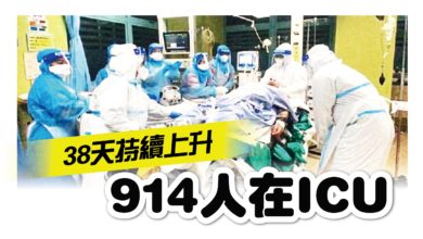 Photo of 914人在ICU 38天持續上升