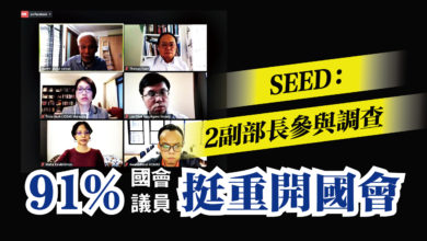 Photo of 91%國會議員挺重開國會  SEED：2副部長參與調查