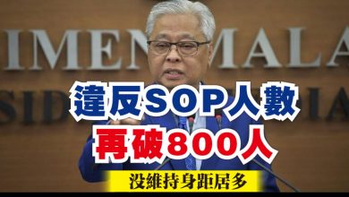 Photo of 違反SOP人數再破800人   沒維持身距居多