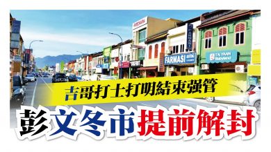 Photo of 彭文冬市提前解封 吉哥打士打明結束強管