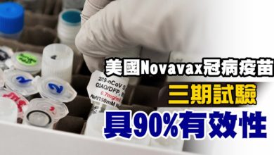 Photo of 美國Novavax冠病疫苗三期試驗 具90%有效性