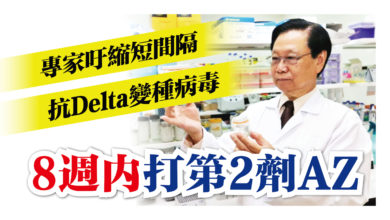 Photo of 專家吁縮短間隔抗Delta變種病毒 8週內打第2劑AZ