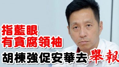 Photo of 指藍眼有貪腐領袖  胡棟強促安華去舉報