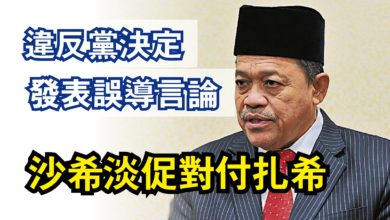 Photo of 違反黨決定發表誤導言論  沙希淡促對付扎希