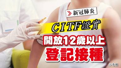 Photo of CITF證實 開放12歲以上登記接種