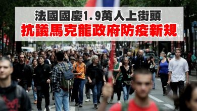 Photo of 法國國慶1.9萬人上街頭 抗議馬克龍政府防疫新規