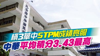 Photo of 檳3華中STPM成績亮眼  中華平均積分3.43最高