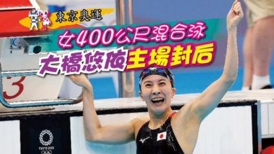 Photo of 【東京奧運】女400公尺混合泳 大橋悠依主場封后