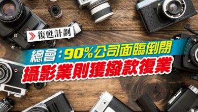 Photo of 總會：90%公司面臨倒閉 攝影業則獲撥款復業