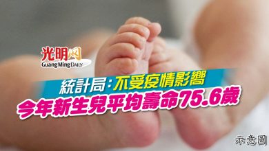 Photo of 統計局:不受疫情影嚮 今年新生兒平均壽命75.6歲