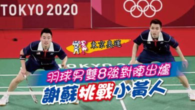 Photo of 【東京奧運】羽球男雙8強對陣出爐 謝蘇挑戰小黃人