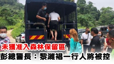 Photo of 未獲準入森林保留區  彭總警長：黎濰裮一行人將被控