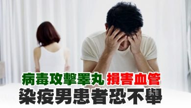 Photo of 病毒攻擊睪丸 損害血管 染疫男患者恐不舉