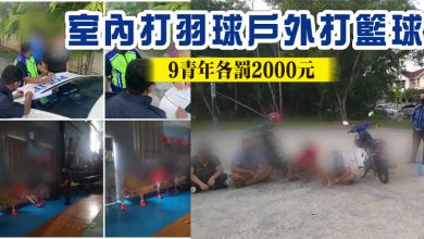 Photo of 室內打羽球戶外打籃球 9青年各罰2000元