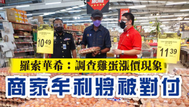 Photo of 羅索華希：調查雞蛋漲價現象  商家牟利將被對付