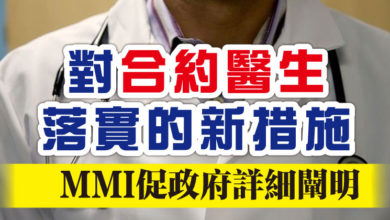 Photo of 對合約醫生落實的新措施  MMI促政府詳細闡明
