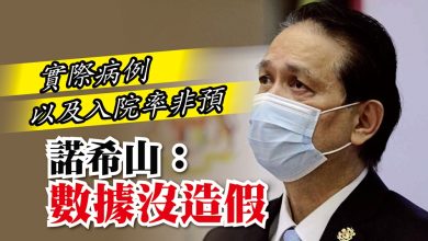 Photo of 實際病例及入院率非預測 諾希山：數據沒造假