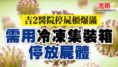 Photo of 吉2醫院停屍櫃爆滿  需用冷凍集裝箱停放屍體