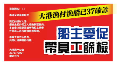 Photo of 大港漁村漁船已37確診 船主受促帶員工篩檢