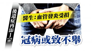 Photo of 醫生：致血管發炎受損 冠病或致不舉