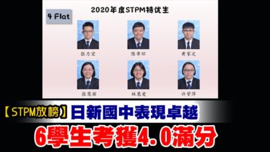 Photo of 【STPM放榜】日新國中表現卓越 6學生考獲4.0滿分