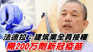 Photo of 法迪拉：建筑業全員接種需200万劑新冠疫苗