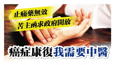 Photo of 止痛藥無效 苦主函求政府開放 癌症康復 我需要中醫