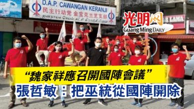 Photo of “魏家祥應召開國陣會議” 張哲敏:把巫統從國陣開除