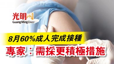 Photo of 8月60%成人完成接種  專家：需採更積極措施