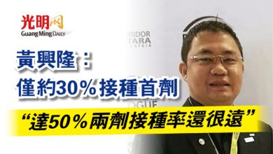 Photo of 黃興隆：僅約30％接種首劑  “達50％兩劑接種率還很遠”