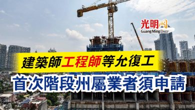 Photo of 建築師工程師等允復工  首次階段州屬業者須申請
