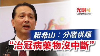 Photo of 諾希山：分階供應  “治冠病藥物沒中斷”