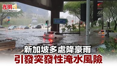 Photo of 新加坡多處降豪雨 引發突發性淹水風險