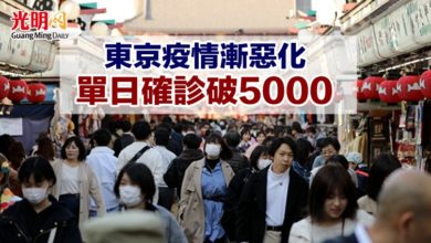 Photo of 東京疫情漸惡化 單日確診破5000